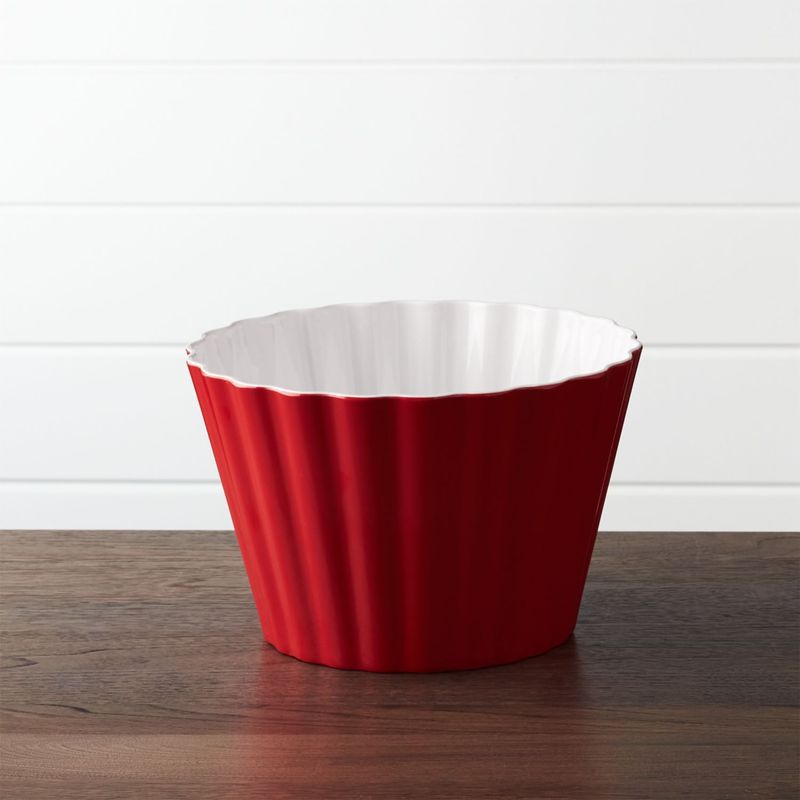 CRATE & BARREL - Balde para Popcorn de Melamina Ondulado