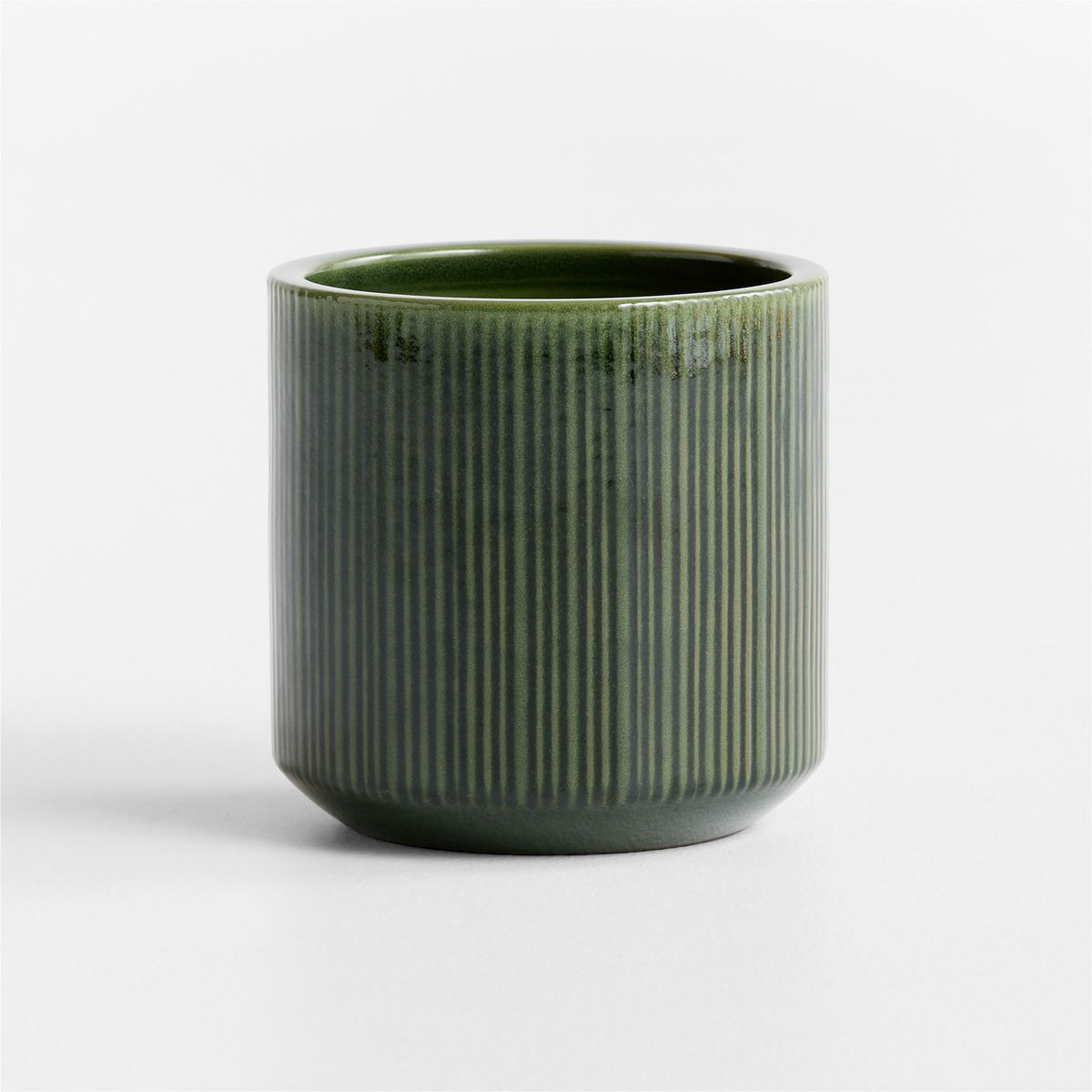 CRATE & BARREL - Maceta Tulu Verde Para Interior/Exterior de 23x23 cm
