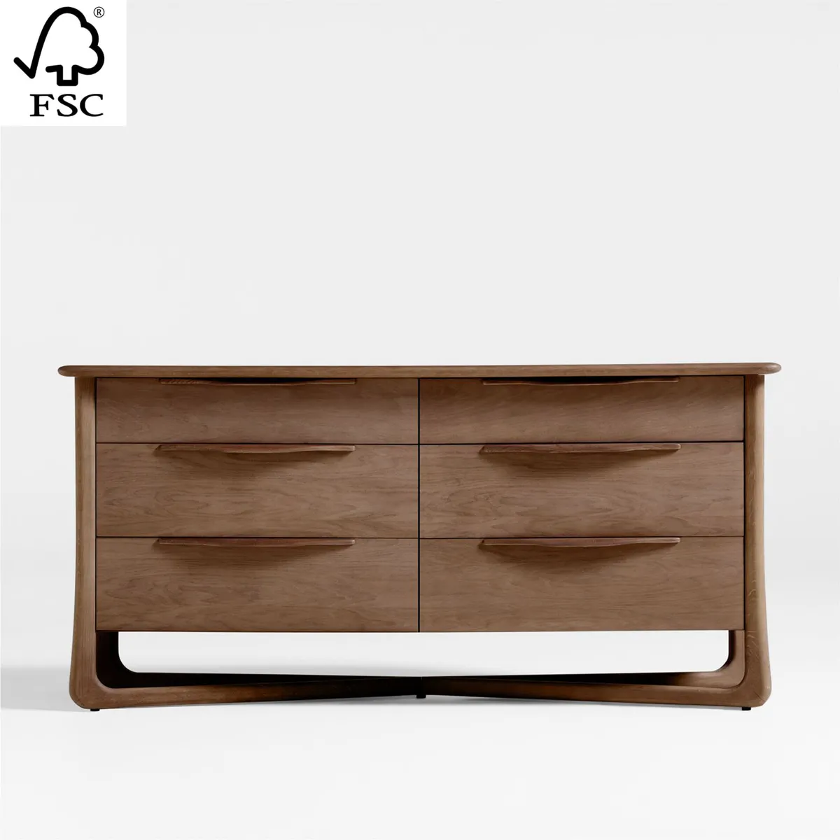 CRATE & BARREL - Cómoda Alrik 6 Cajones