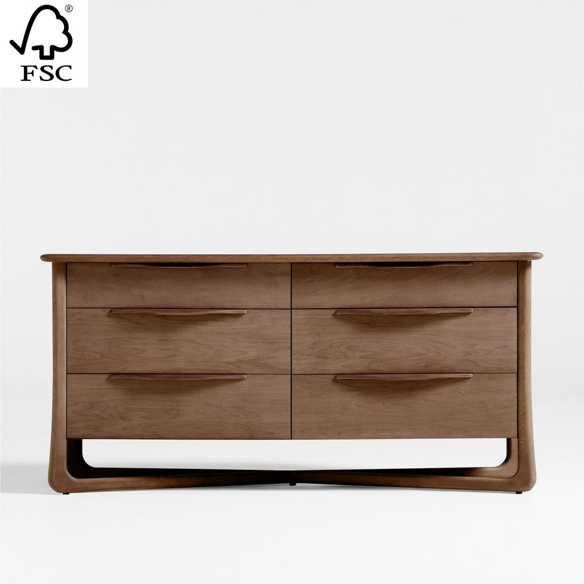 CRATE & BARREL - Cómoda Alrik 6 Cajones