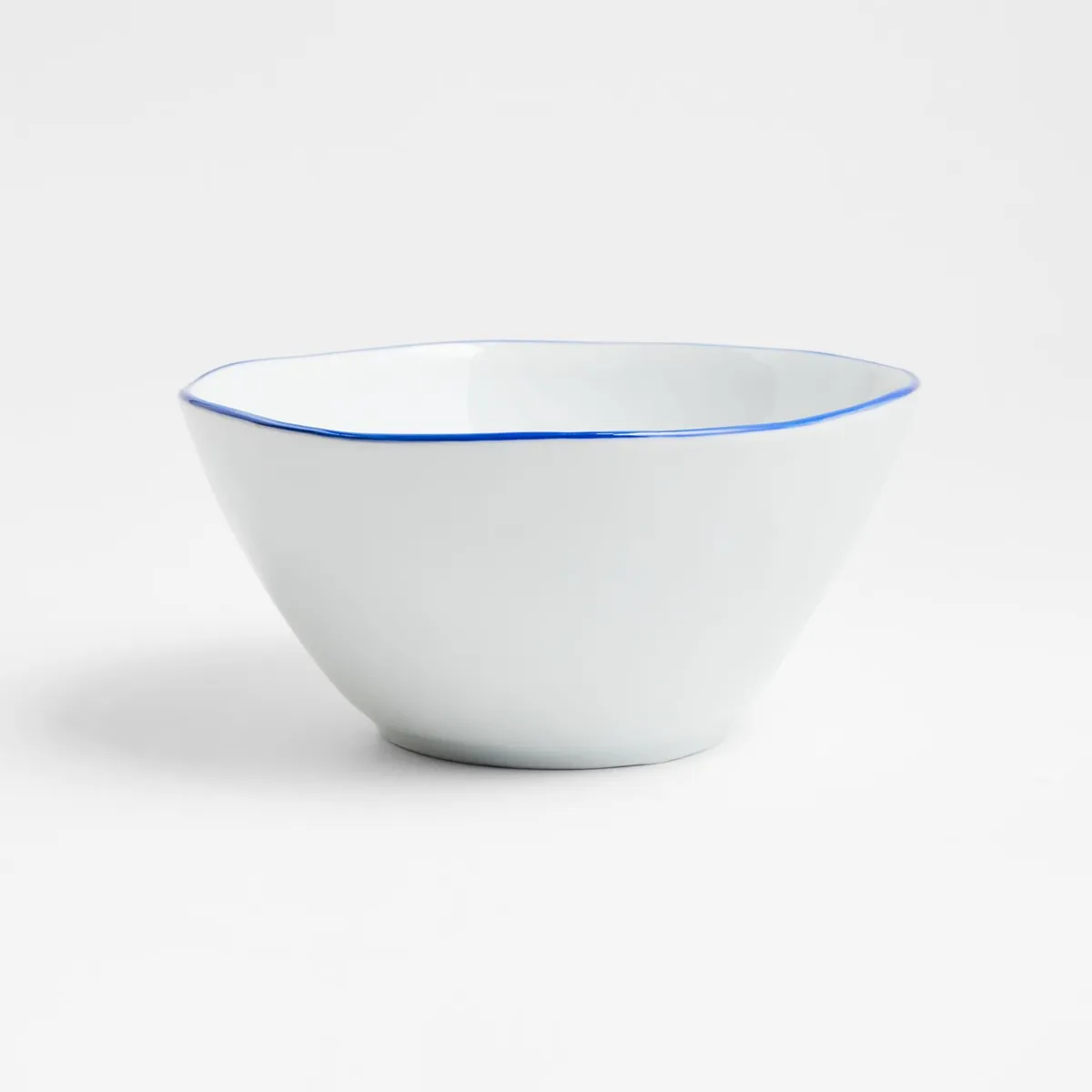 CRATE & BARREL - Bowl Mercer Blue Rim