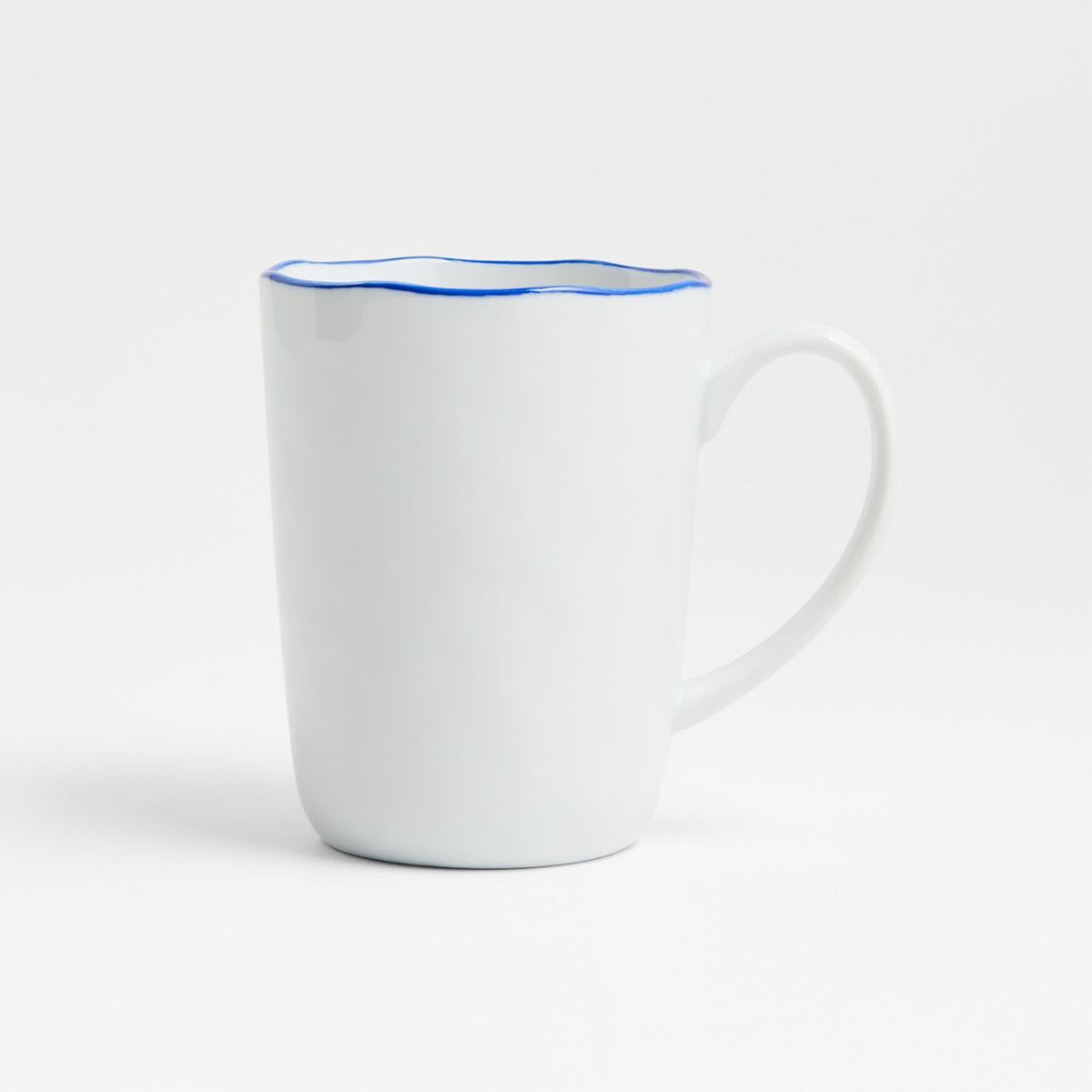 CRATE & BARREL - Taza Mercer Blue Rim