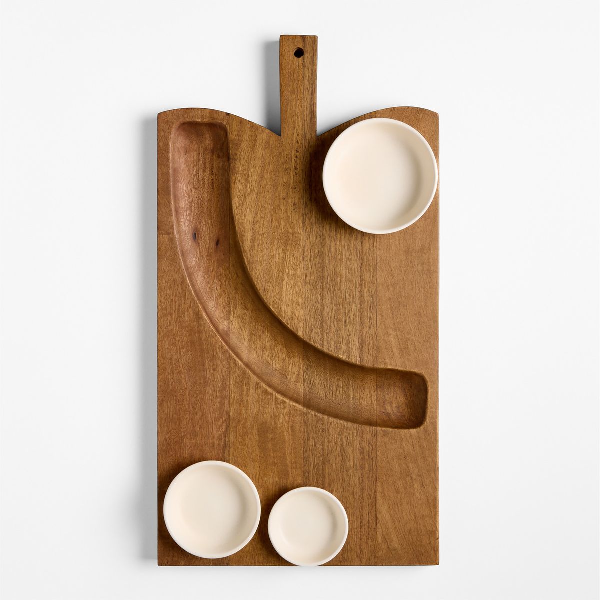 CRATE & BARREL - Tabla de Servir Orchard 3 Bowls