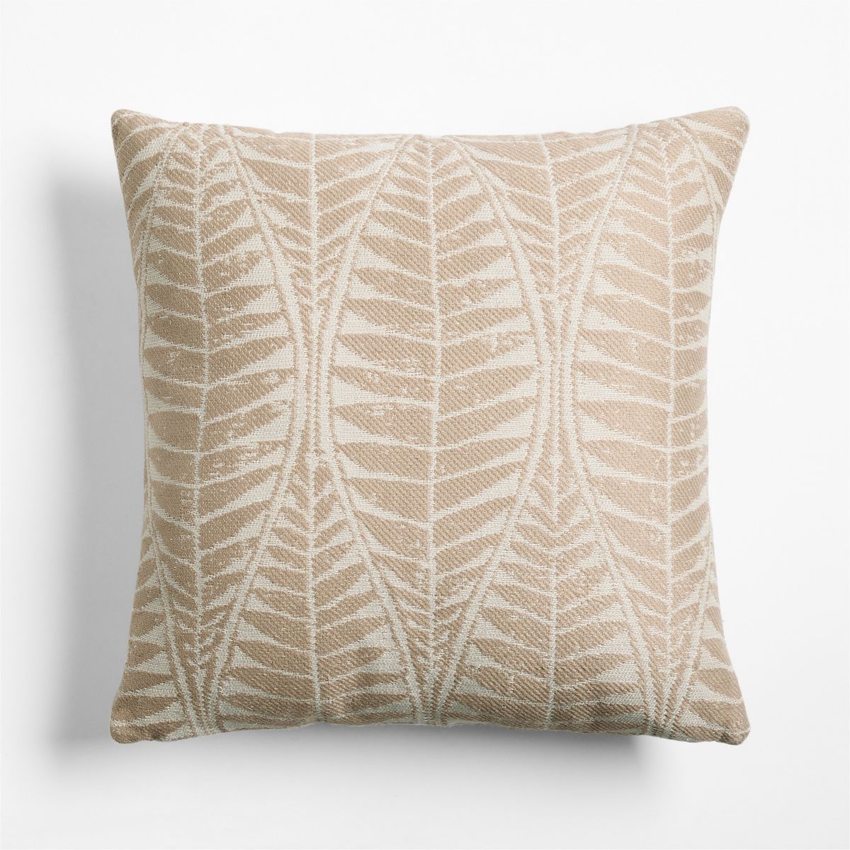 CRATE & BARREL - Cojín Mirrored Palm Para Interior/Exterior Beige 51x51cm