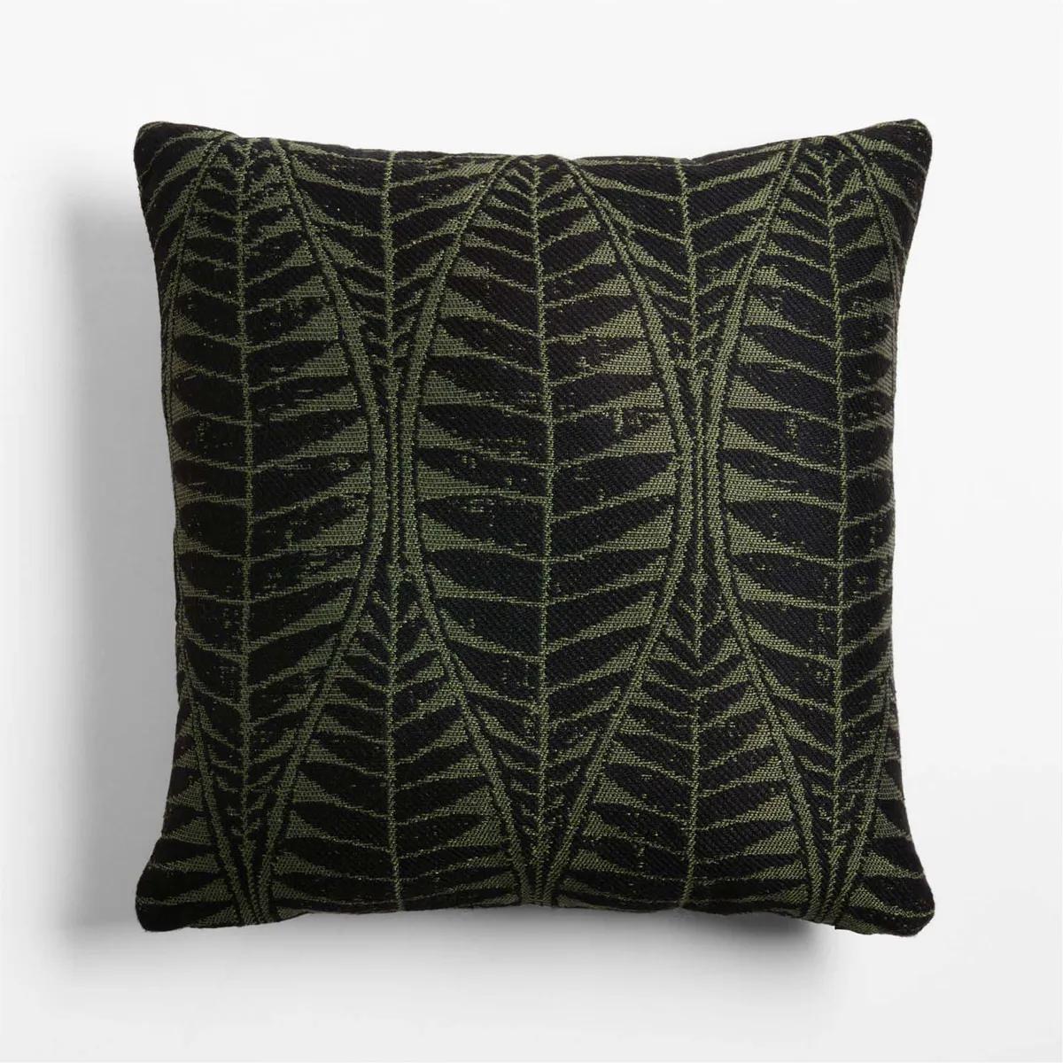 CRATE & BARREL - Cojín Mirrored Palm Para Interior/Exterior Verde 51x51cm