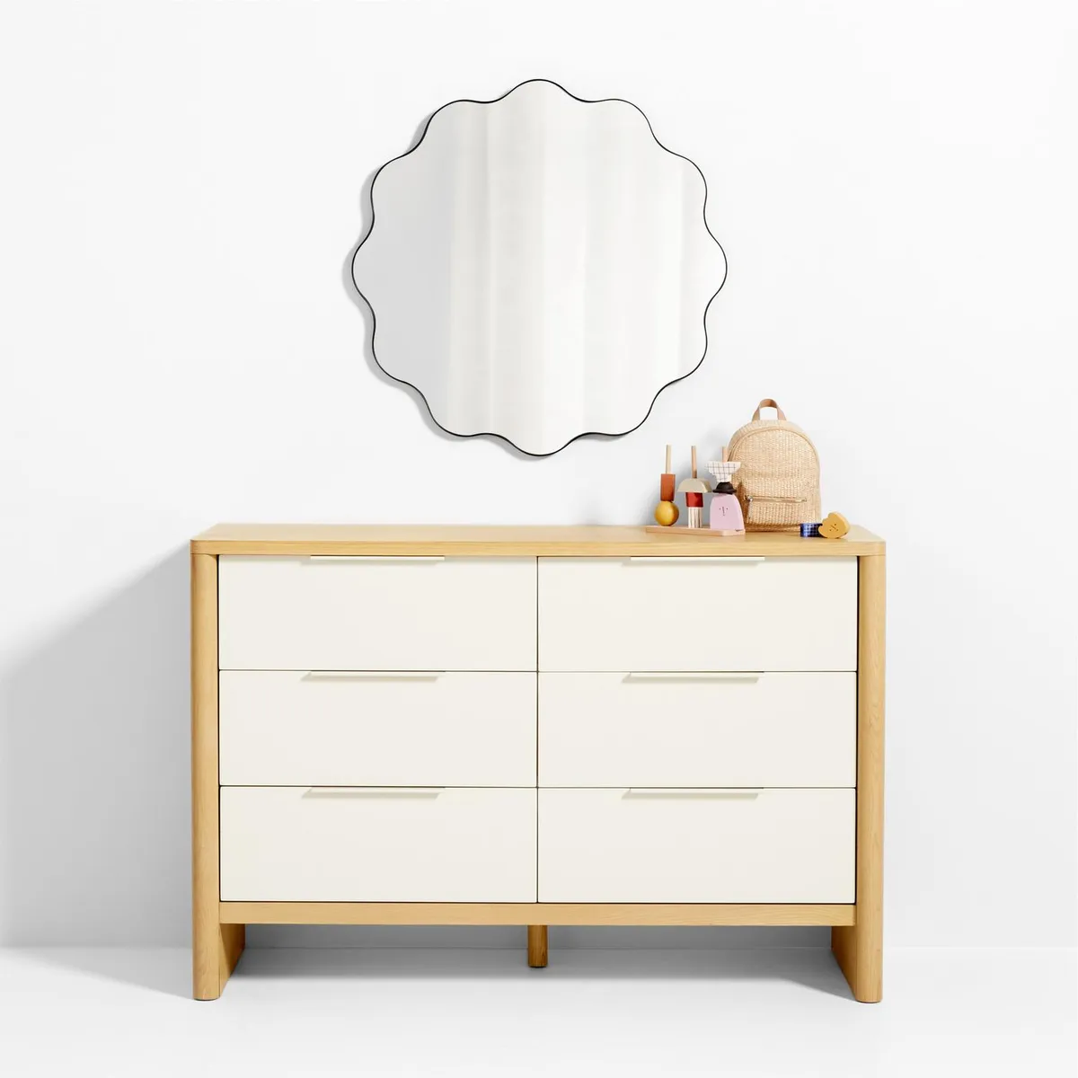 CRATE & BARREL - Espejo de Pared Waveland 76cm