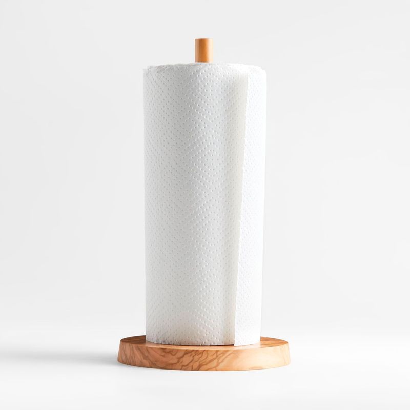 CRATE & BARREL - Porta Papel Toalla Matte de Madera
