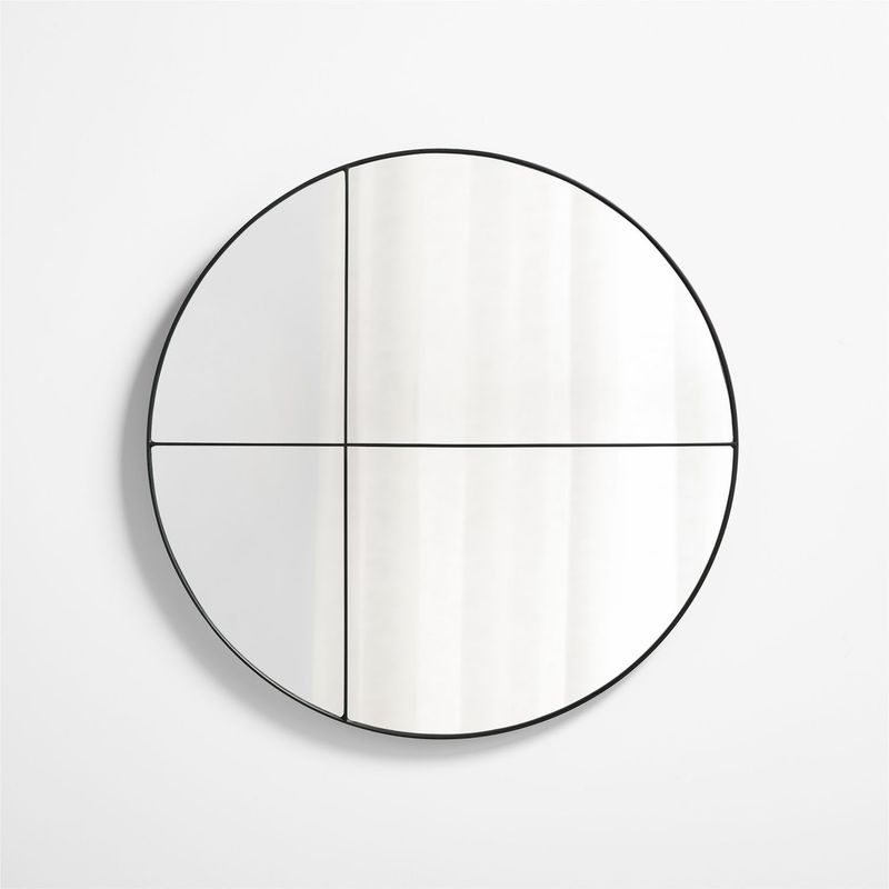 CRATE & BARREL - Espejo de Pared Redondo Endez 91cm