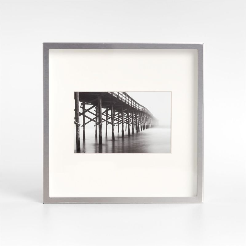 CRATE & BARREL - Marco Plateado Pulido 10x15cm