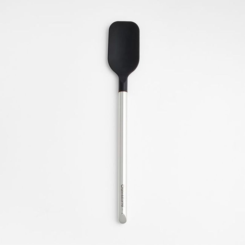 CRATE & BARREL - Espátula Curvada Silicone and Stainless Negra