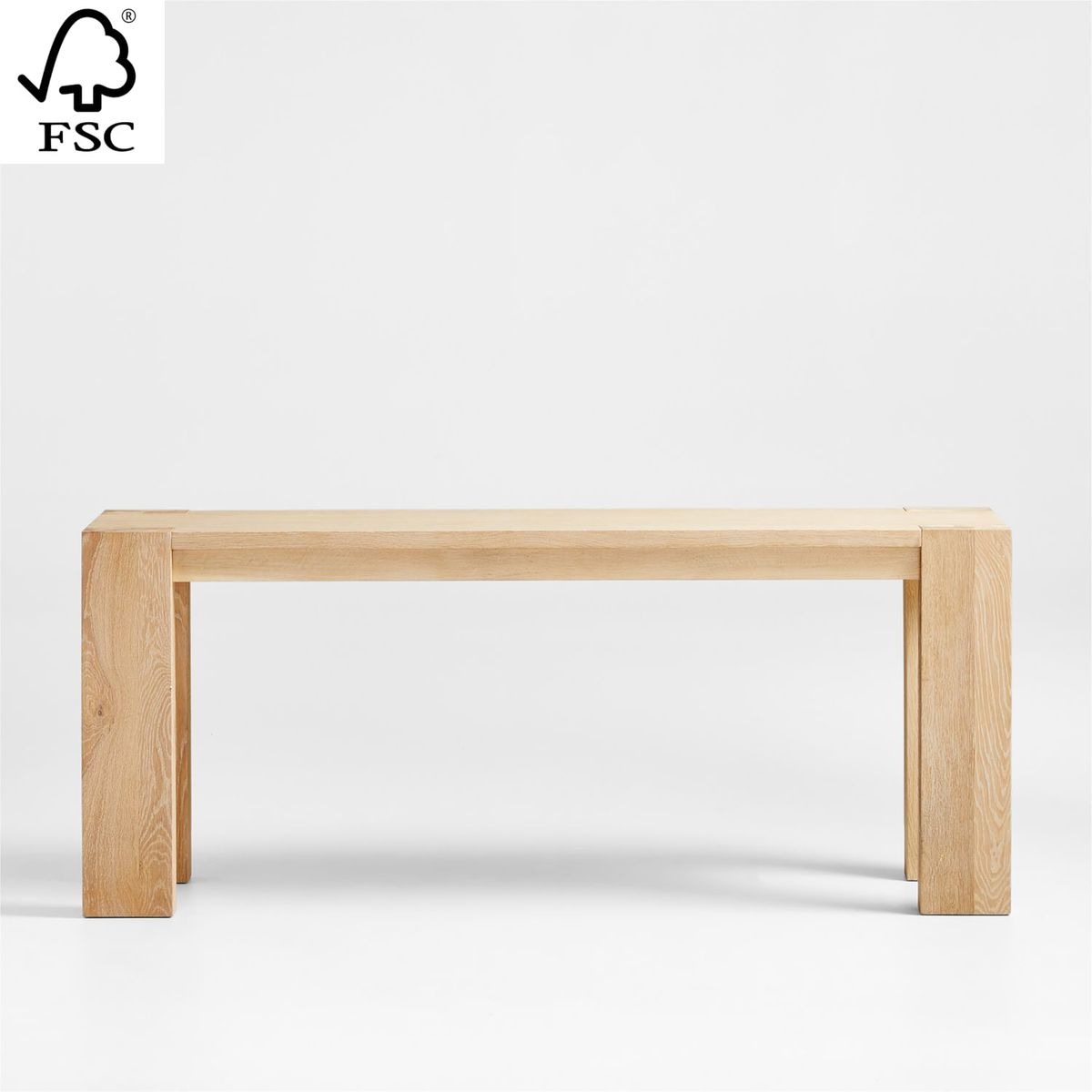 CRATE & BARREL - Consola Terra de Madera de Roble Natural