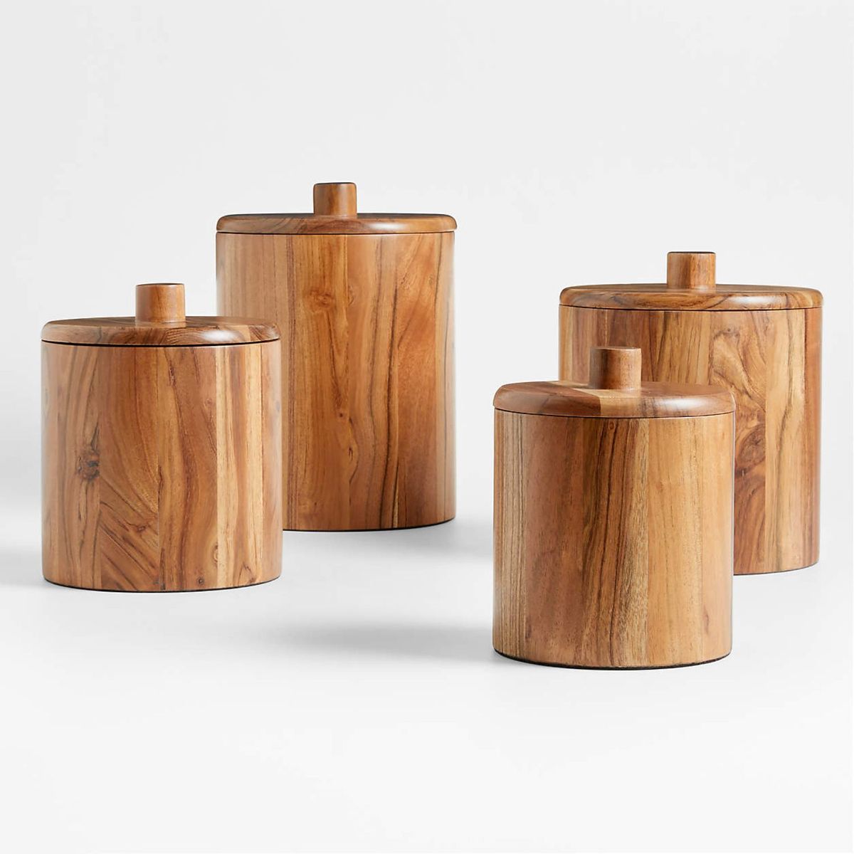 CRATE & BARREL - Canister de Madera
