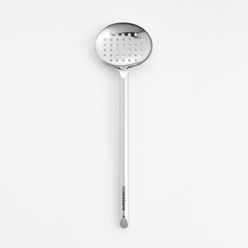 CRATE & BARREL - Cuchara Ranurada de Acero Inoxidable
