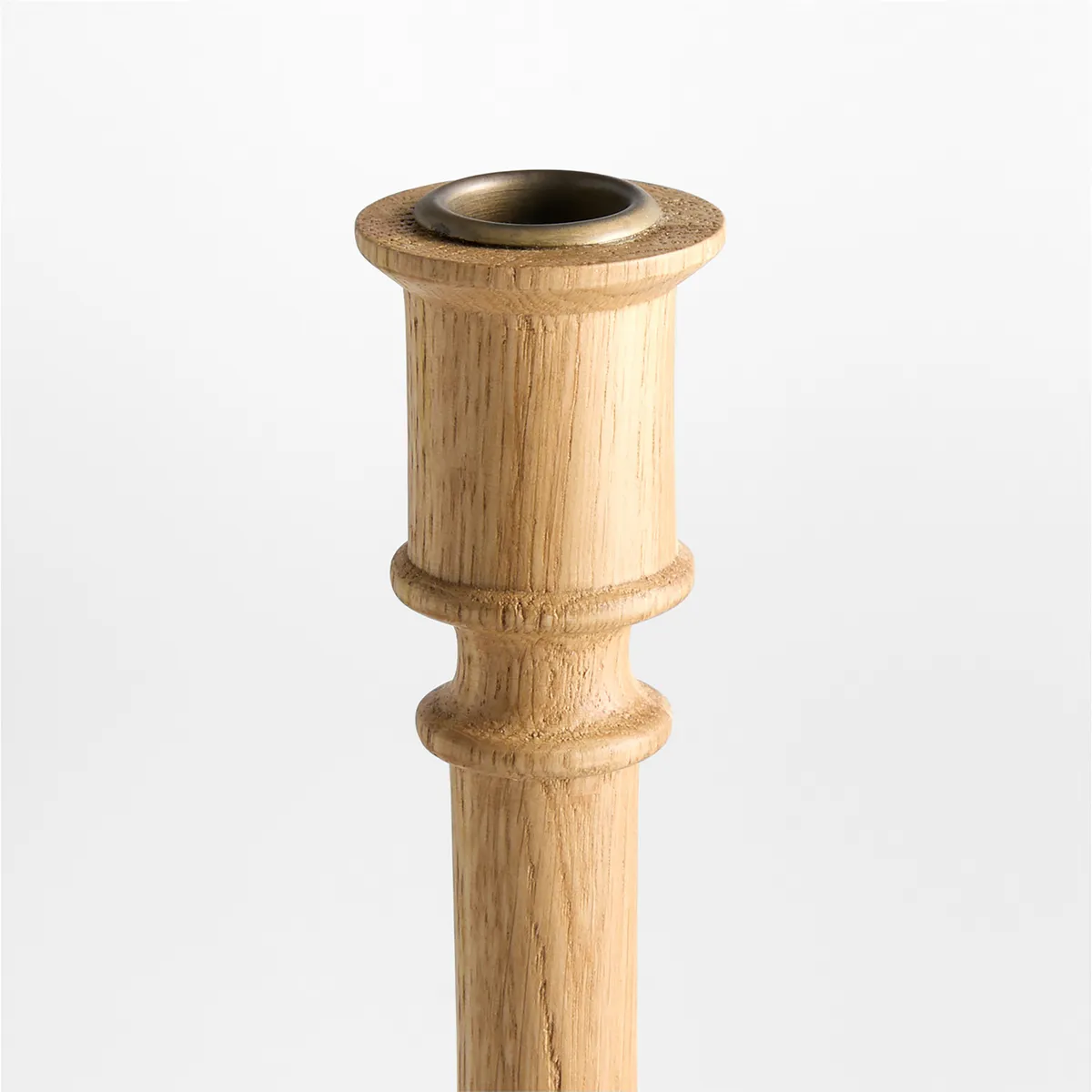 CRATE & BARREL - Portavela De Madera Simson 20cm