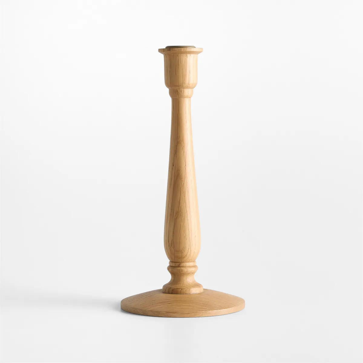 CRATE & BARREL - Portavelas De Madera Simsone 27cm