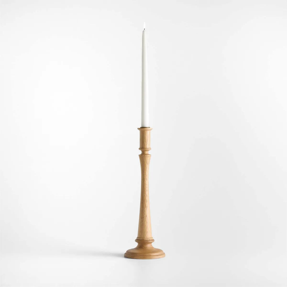 CRATE & BARREL - Portavela De Madera Simson 38cm