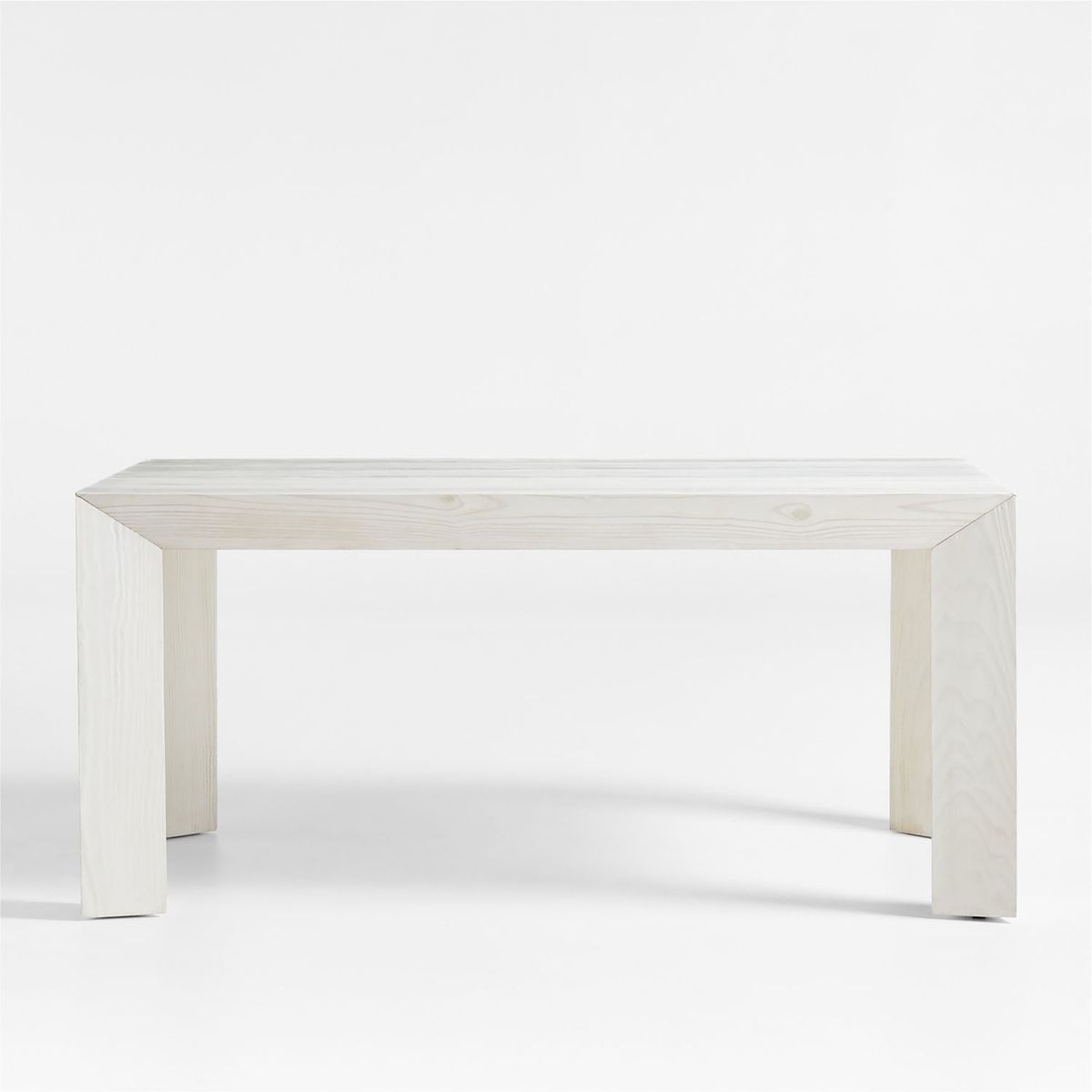 CRATE & BARREL - Mesa Comedor Cali De Pino Blanco 168cm
