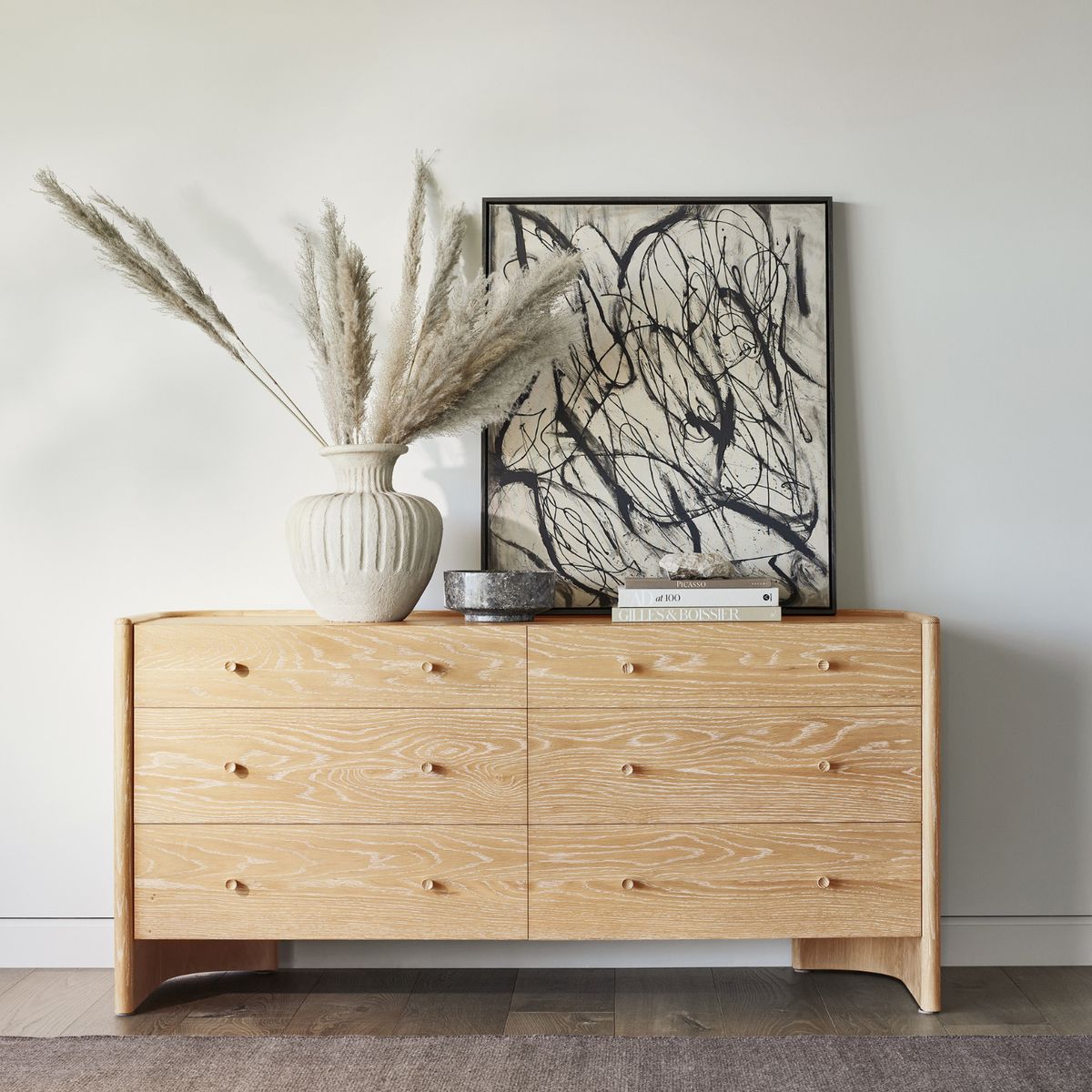 CRATE & BARREL - Cómoda Soleri 6 Cajones