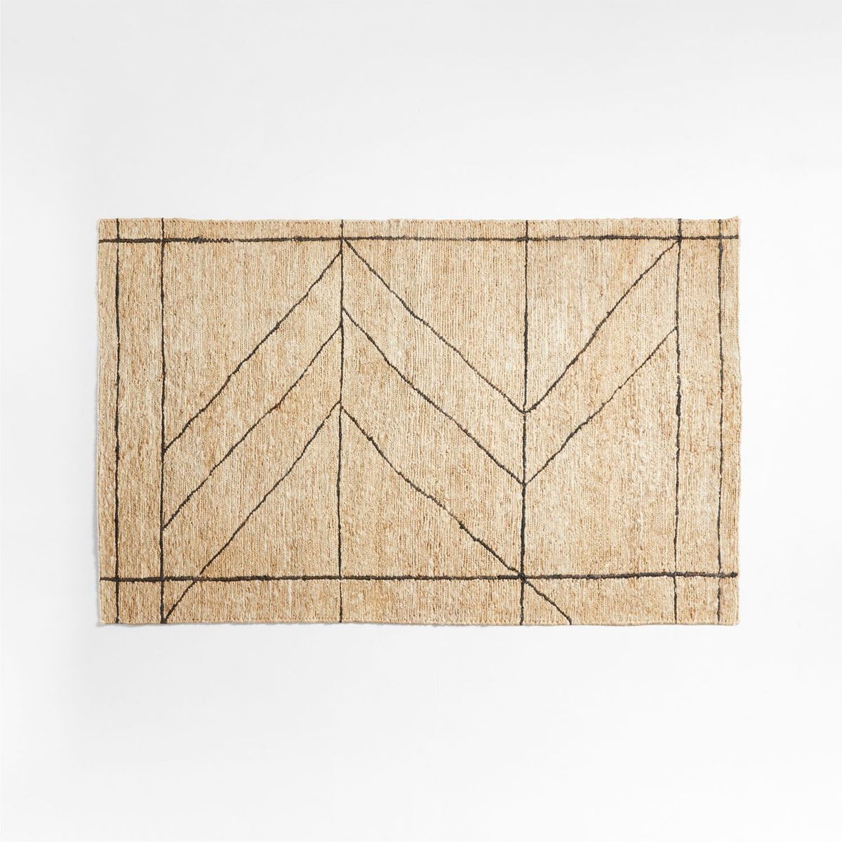 CRATE & BARREL - Alfombra De Yute Tejida A Mano Antalya 183x274cm