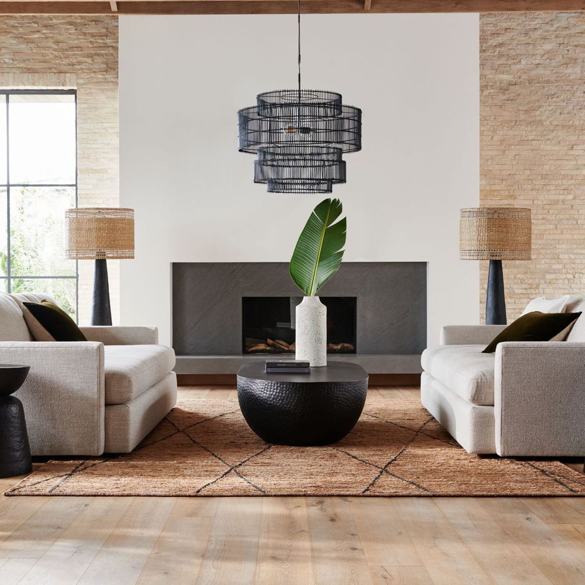 CRATE & BARREL - Alfombra De Fibra De Yute Kami 244x305cm