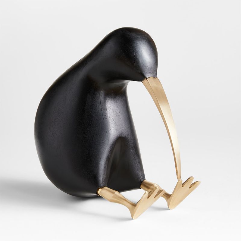 CRATE & BARREL - Kiwi Extra-grande De Madera Negra