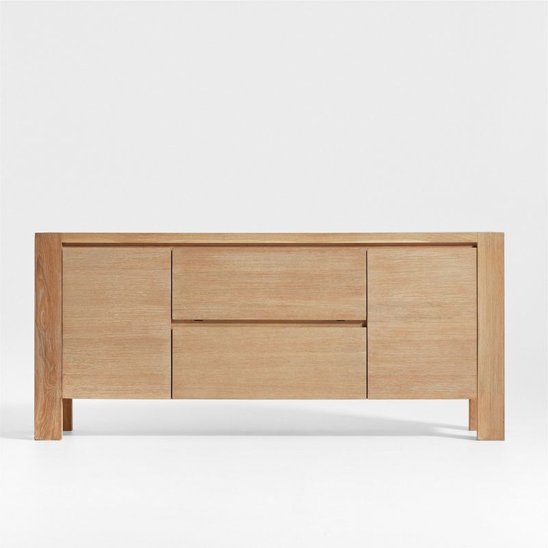 CRATE & BARREL - Consola Multimedia Terra De Madera De Roble Natural