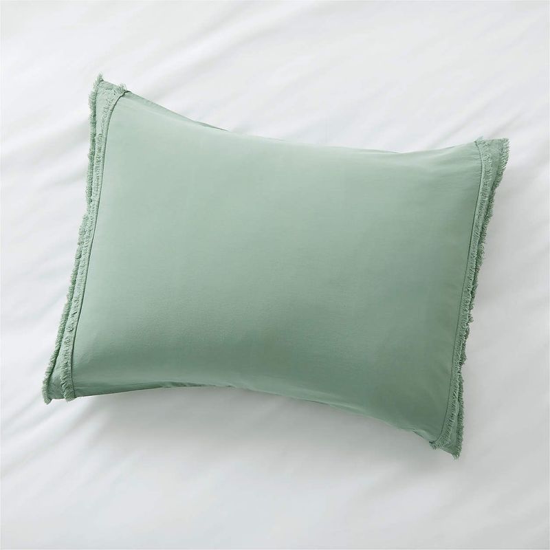 CRATE & BARREL - Funda Decorativa de Almohada Lily Green (Estándar)