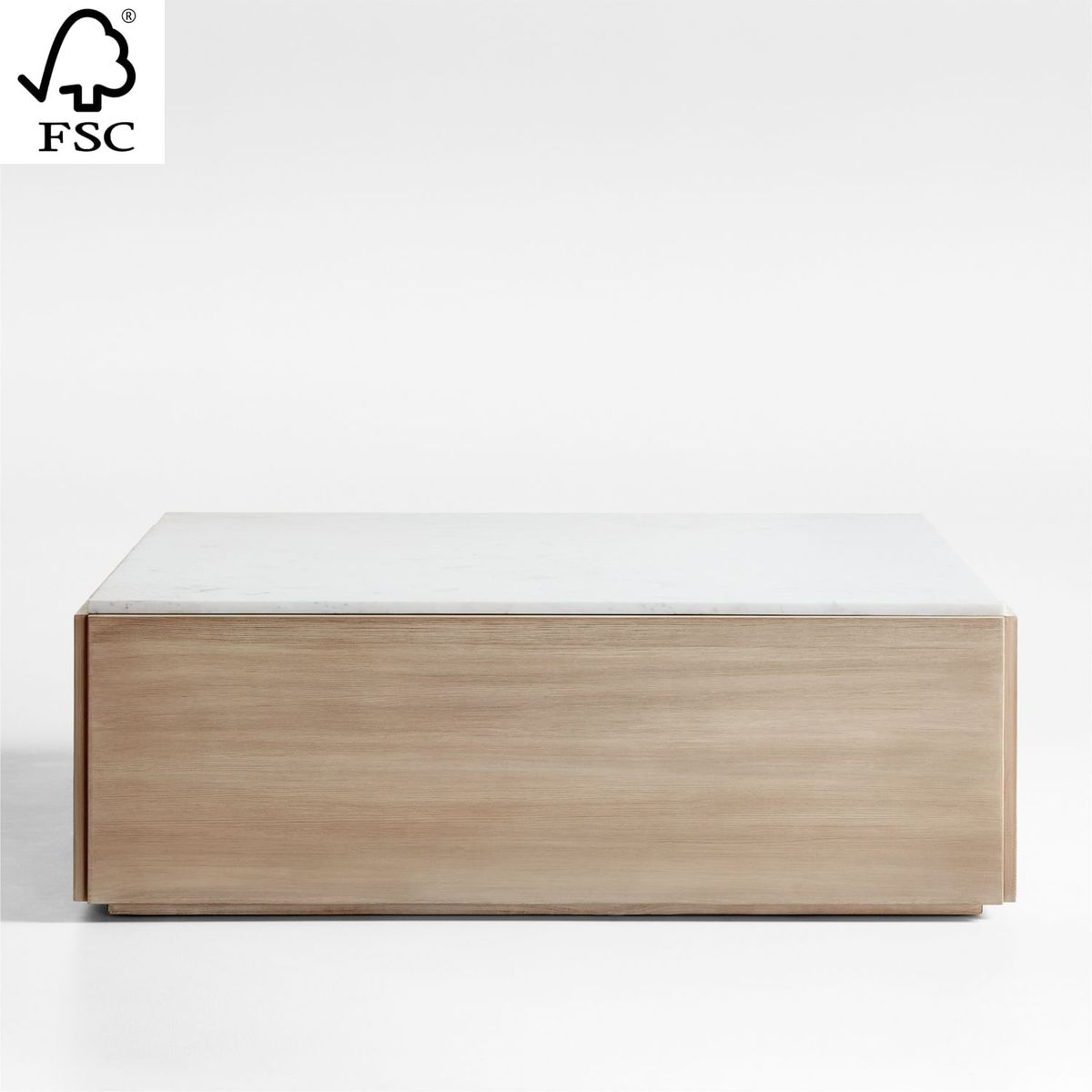 CRATE & BARREL - Mesa de Centro Cuadrada Troupe