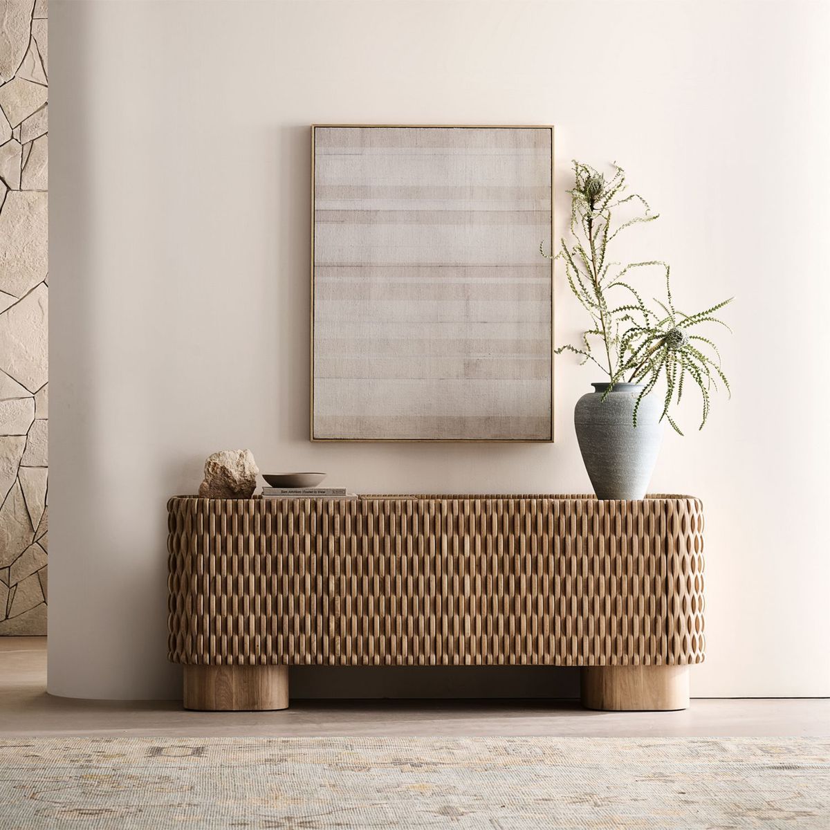 CRATE & BARREL - Florero Ophelia Ocean 32x43cm