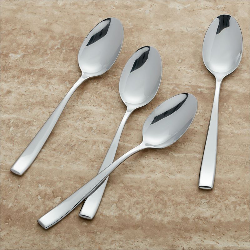 CRATE & BARREL - Juego de 4 Cucharas de Mesa