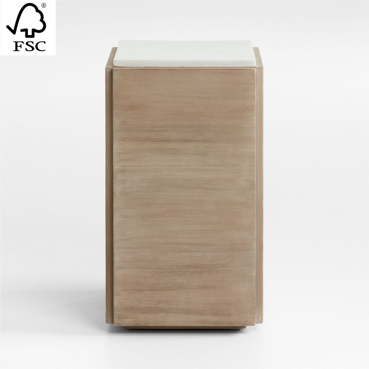 CRATE & BARREL - Mesa Auxiliar Troupe de Mader de Pino