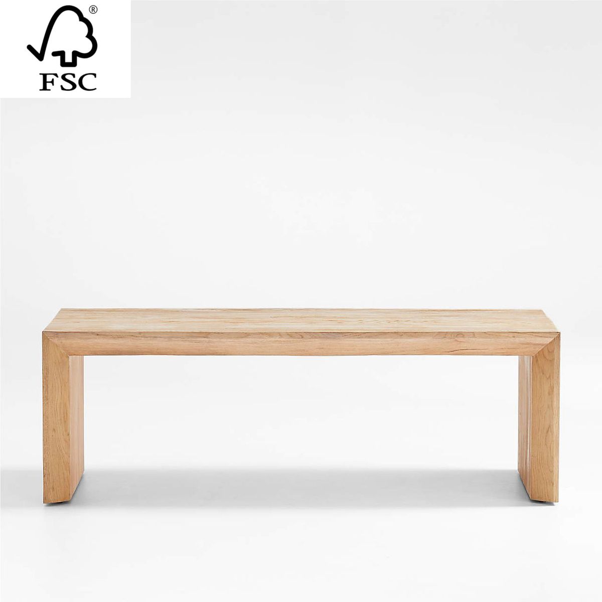 CRATE & BARREL - Mesa de Centro Rectangular Baja Natural