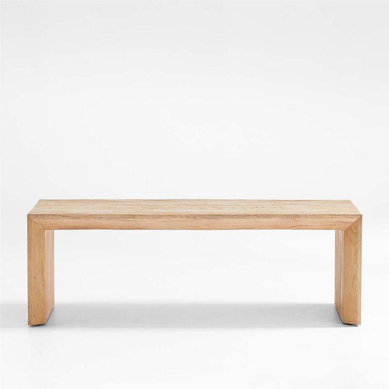CRATE & BARREL - Mesa de Centro Rectangular Baja Natural