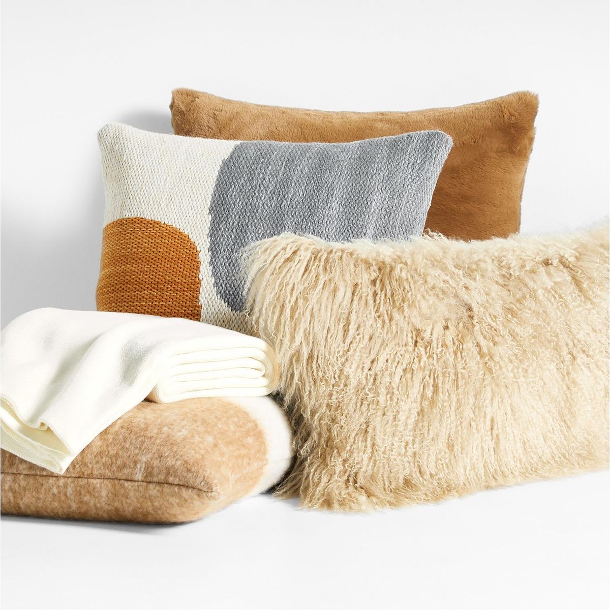 CRATE & BARREL - Funda De Cojin Mongolian 91x41cm