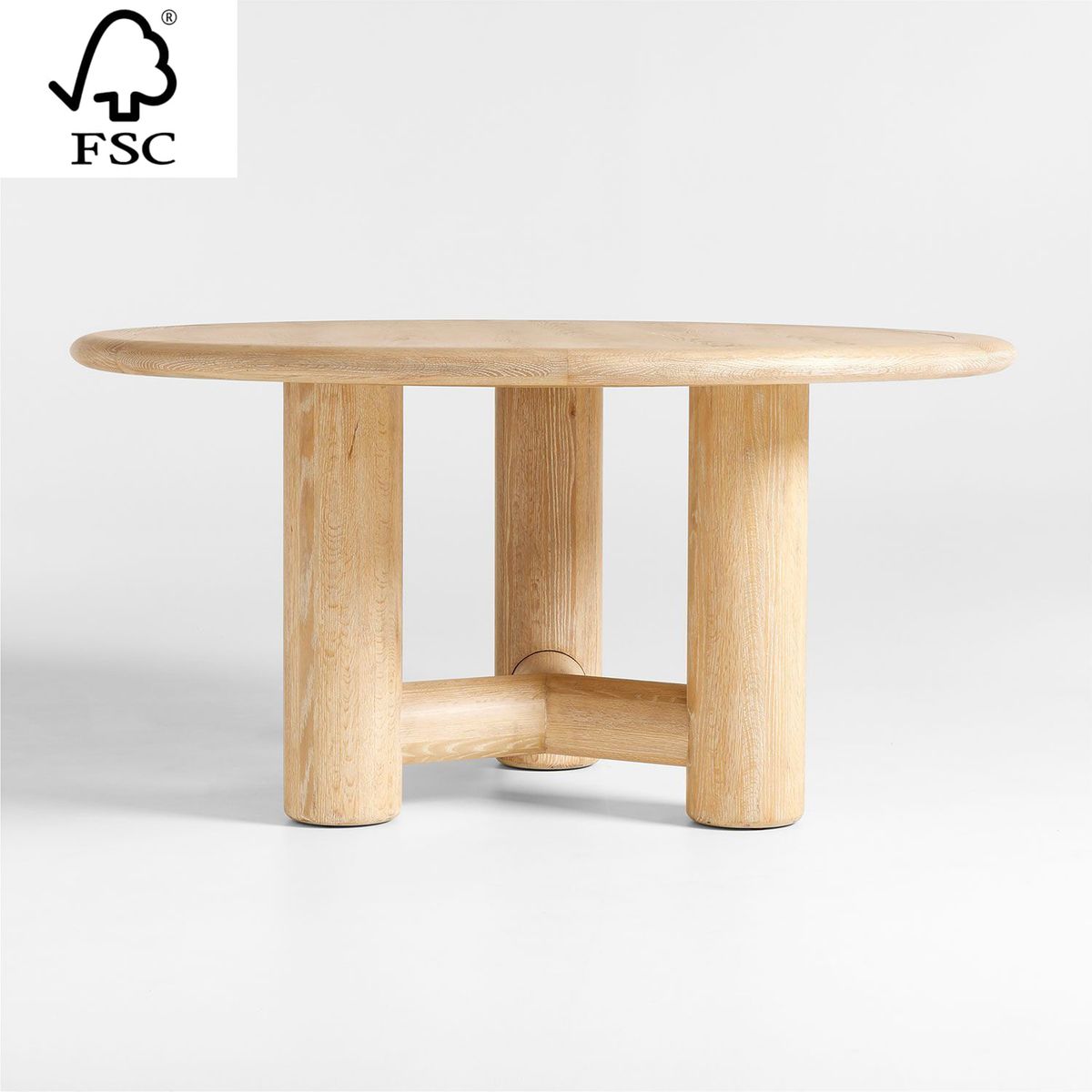 CRATE & BARREL - Mesa de Comedor Henrik de Madera de Roble Natural (6 a 8 Puestos)