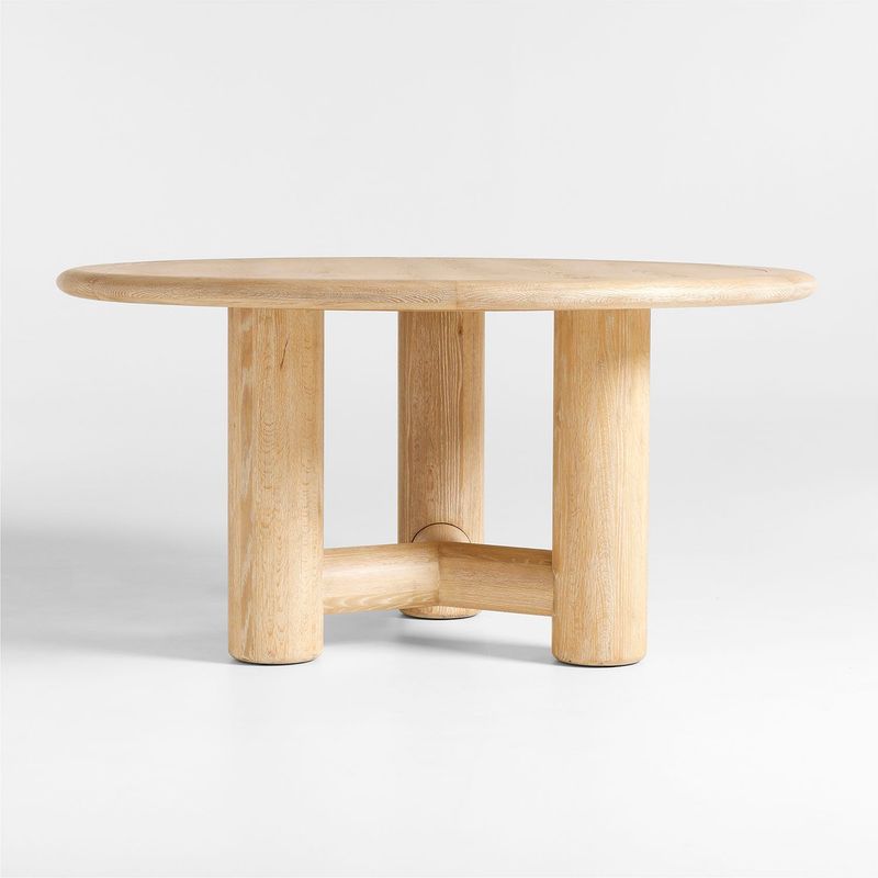 CRATE & BARREL - Mesa de Comedor Henrik de Madera de Roble Natural (6 a 8 Puestos)