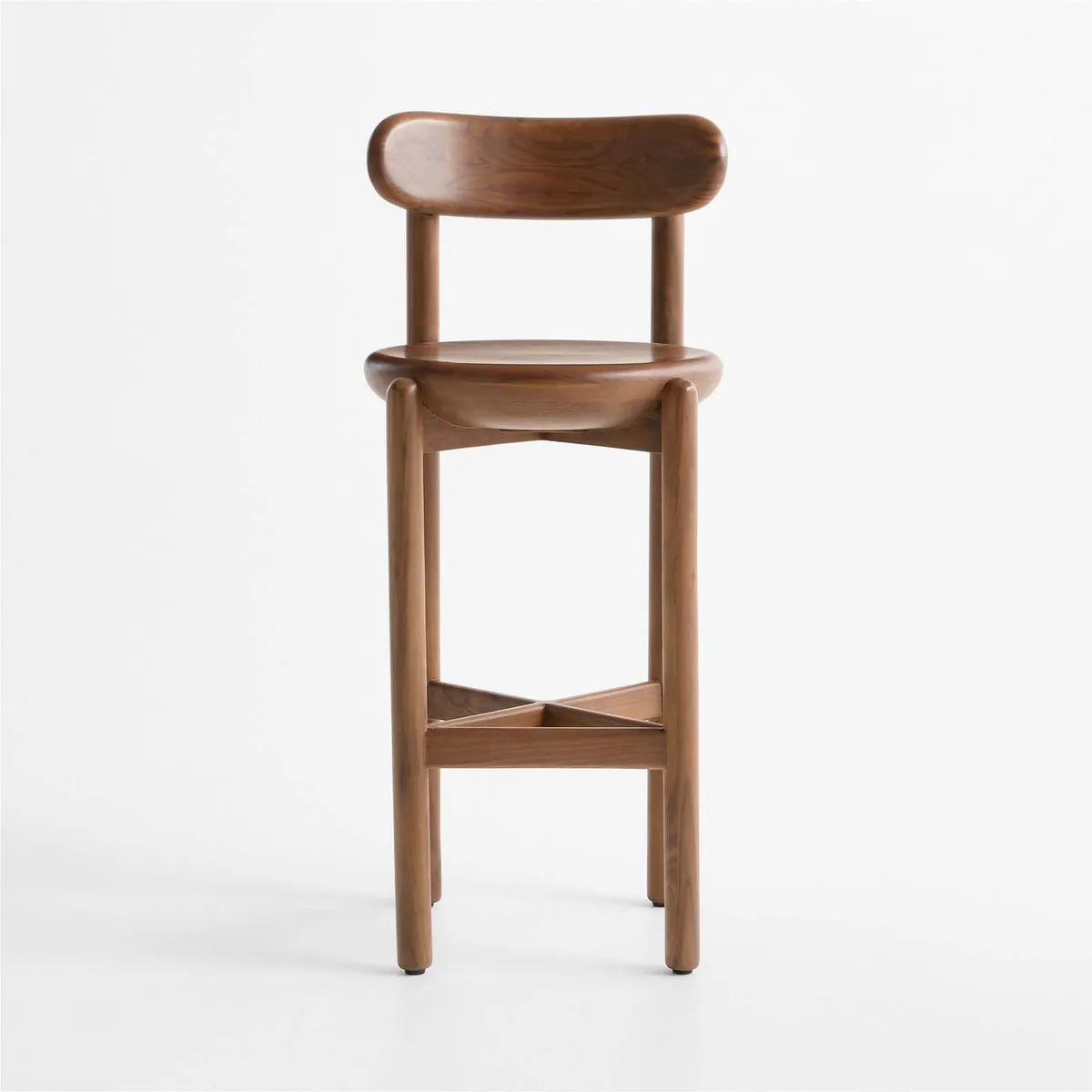 CRATE & BARREL - Silla De Bar Amapa De Nogal