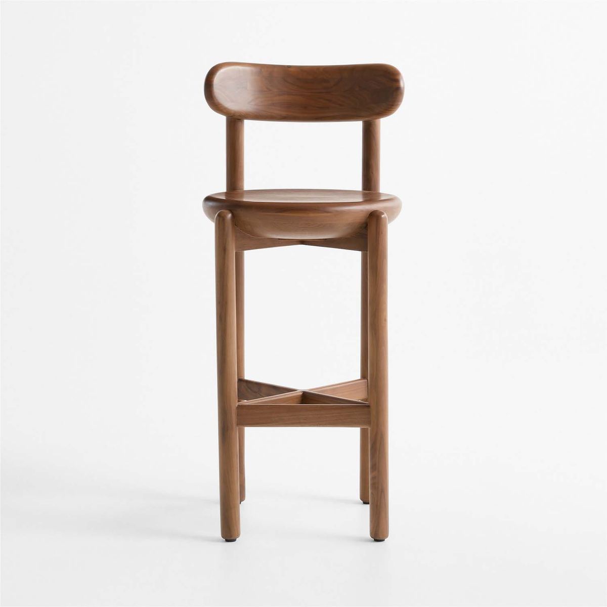 CRATE & BARREL - Silla De Bar Amapa De Nogal