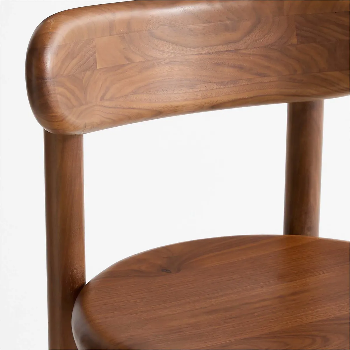 CRATE & BARREL - Silla De Bar Amapa De Nogal