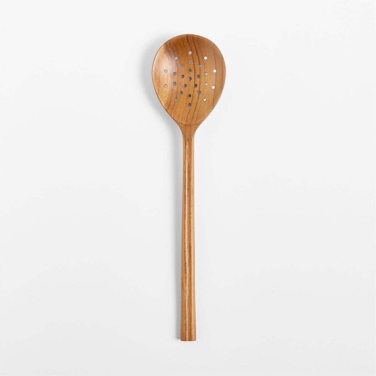 CRATE & BARREL - Cuchara Ranurada de Madera