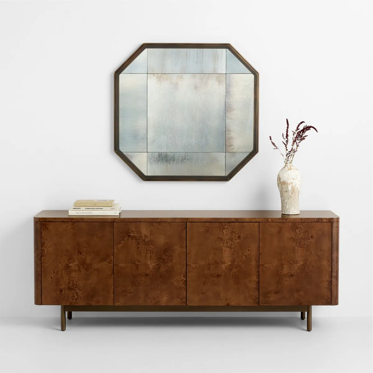 CRATE & BARREL - Espejo De Pared Hexagonal Sorina 95x100cm