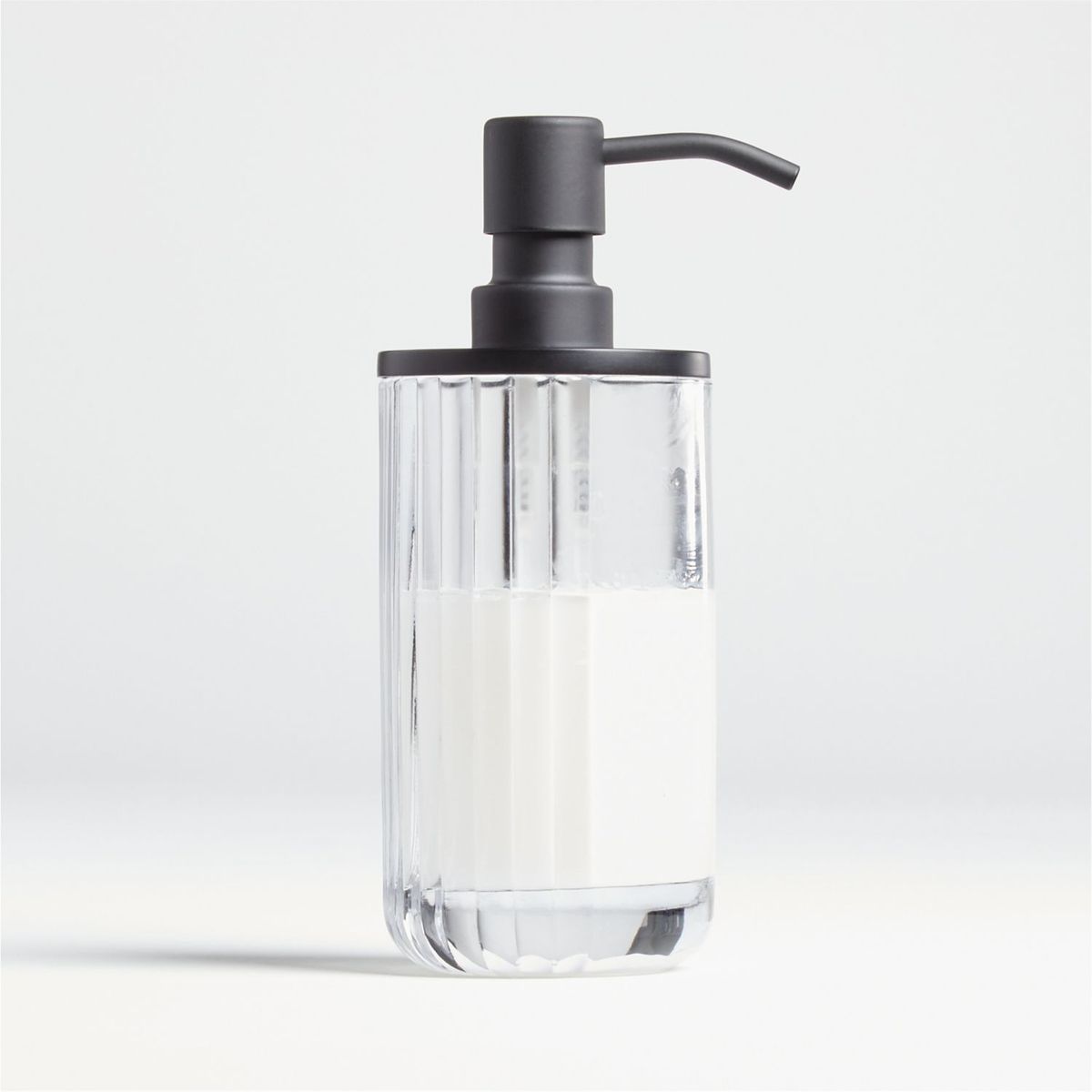CRATE & BARREL - Dispensador de Jabón Líquido de Vidrio Acanalado
