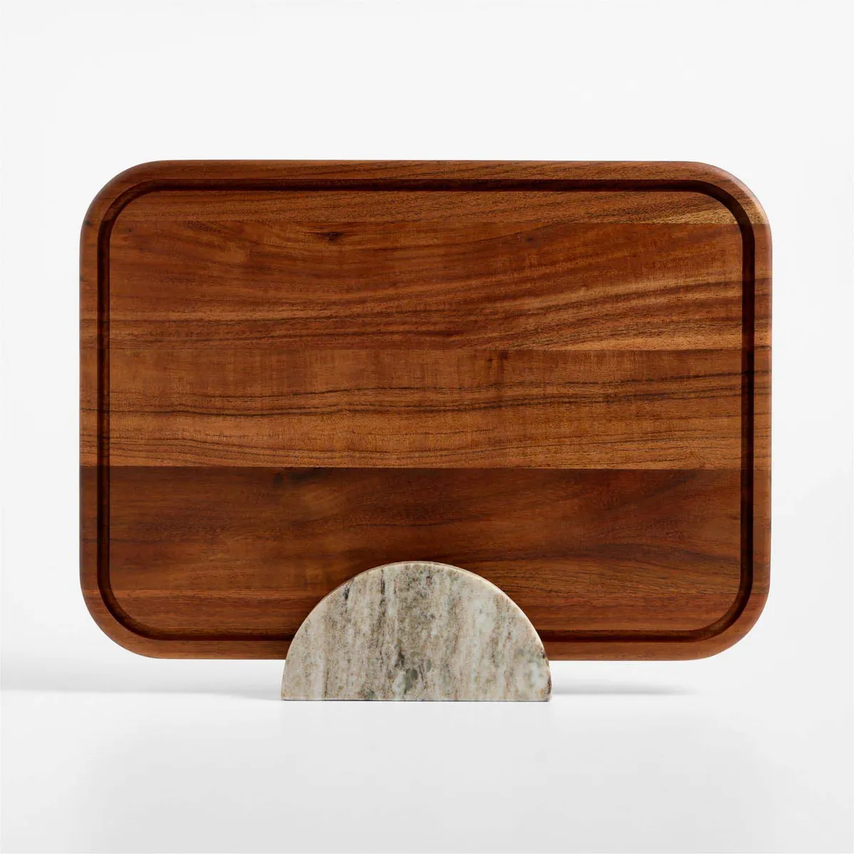 CRATE & BARREL - Tabla De Cortar Con Soporte De Marmol Tuscan Kitchen