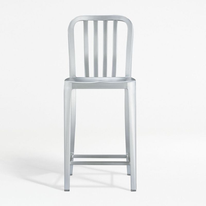 CRATE & BARREL - Silla de Bar Delta de Aluminio