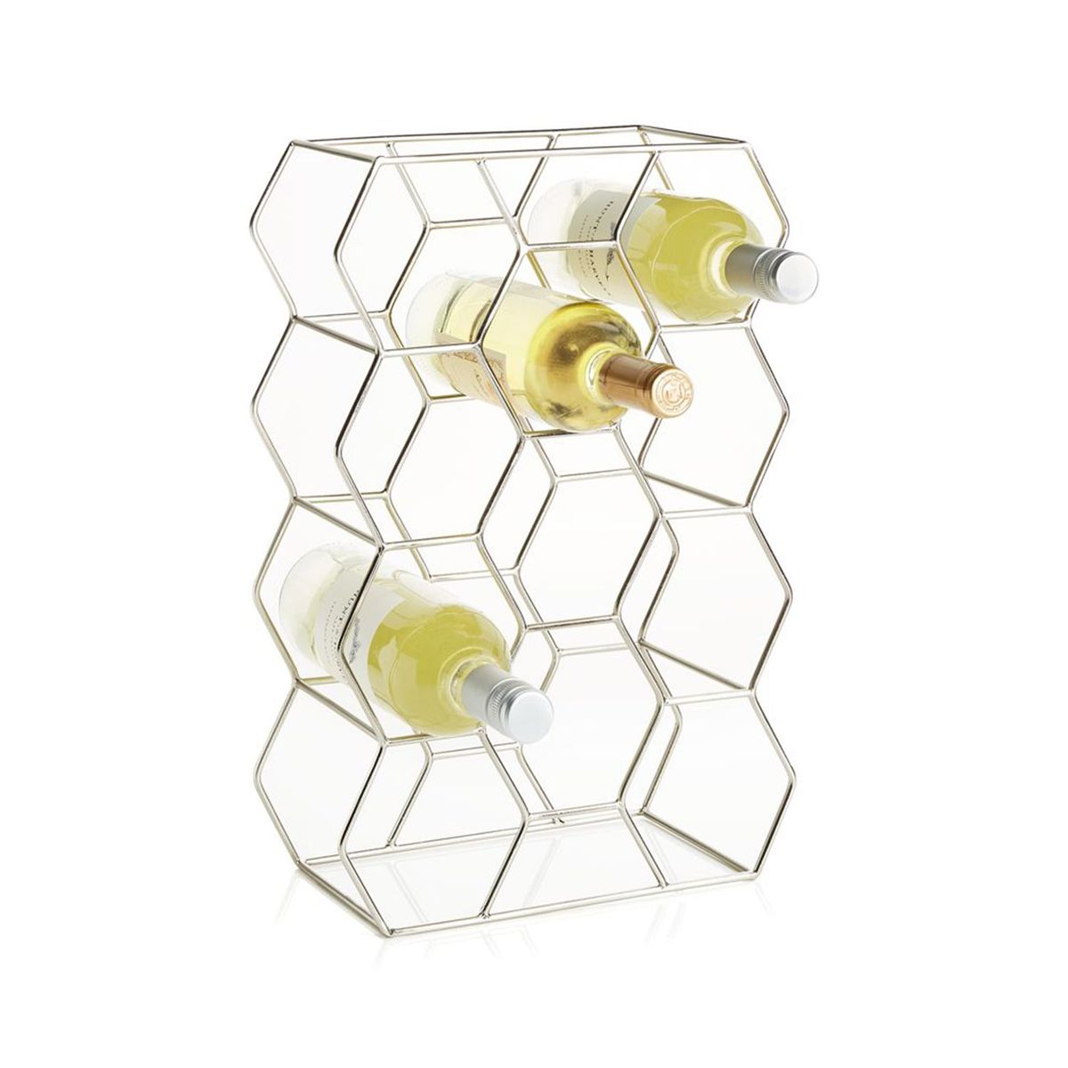 CRATE & BARREL - Rack 11 Botellas Plateado