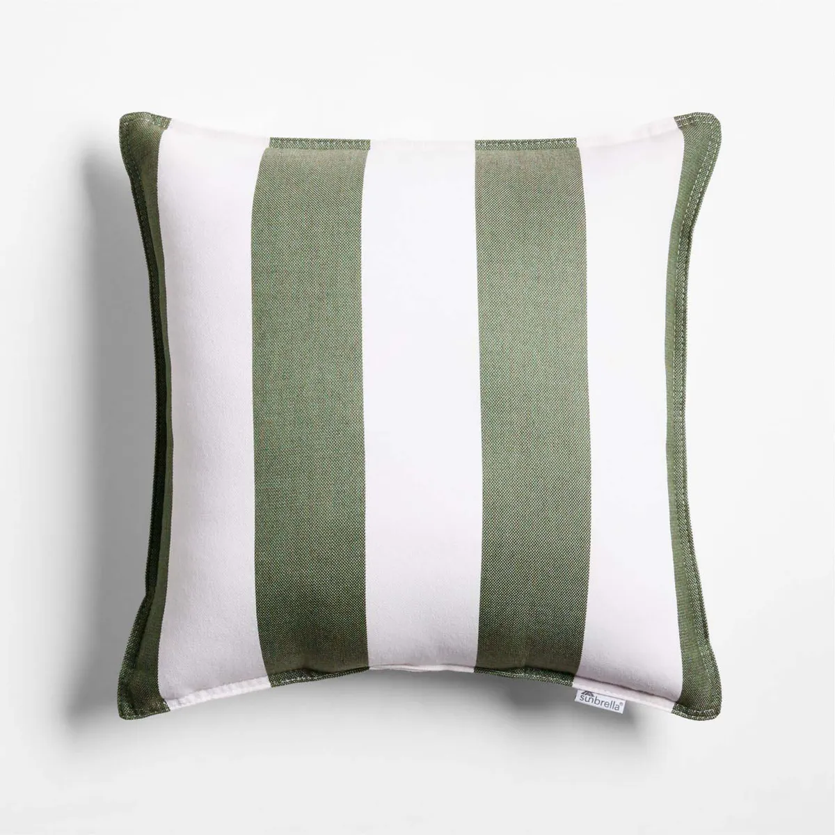 CRATE & BARREL - Cojín Sunbrella Para Exterior Rayas Verde