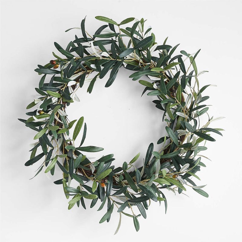 CRATE & BARREL - Corona de Olivo Artificial 76cm