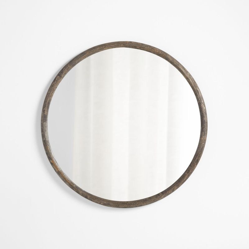CRATE & BARREL - Espejo de Pared Redondo Natia 91cm