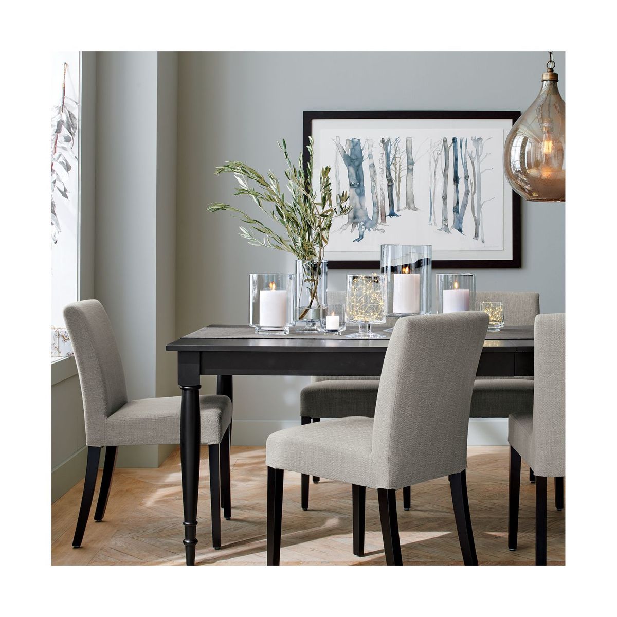CRATE & BARREL - Silla de Comedor Lowe Pewter