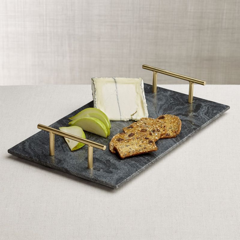 CRATE & BARREL - Tabla De Servir Con Asas Hayes